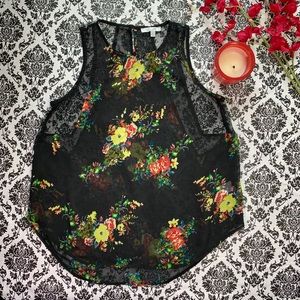 dELiA*s | Floral Sheer Sleeveless Top